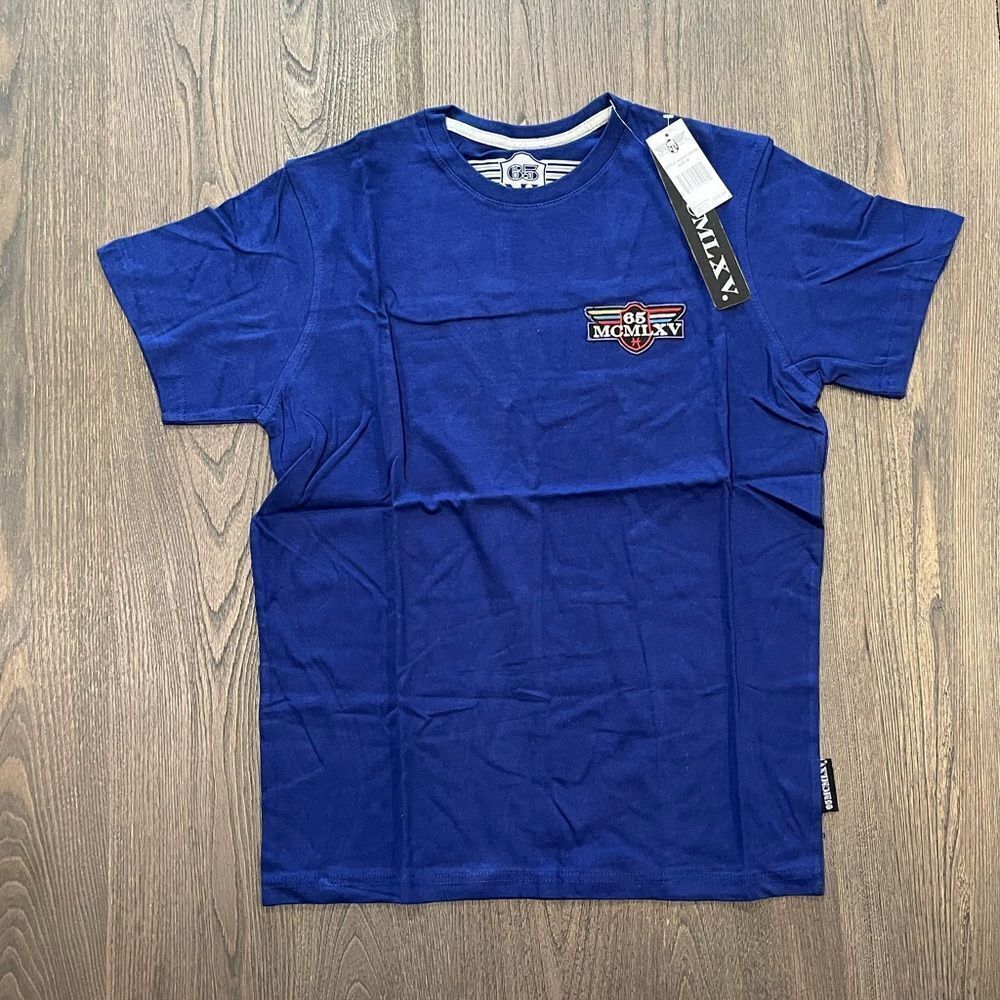 NWT 65 MCMLXV Men's Vintage Logo Graphic T-Shirt In Navy Size M